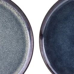 OTIX Ontbijtborden 12 Persoons 21cm Dessertbord Blauw Aardewerk EBONY