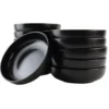 OTIX Pastaborden Bordenset 12 Persoons Diepe Borden Soepborden 19cm Zwart Ker...