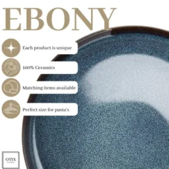 OTIX Serviesset 18 Delig Ebony - Blauw