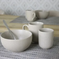 OTIX Soepkommen 12 Delig Teak - Beige