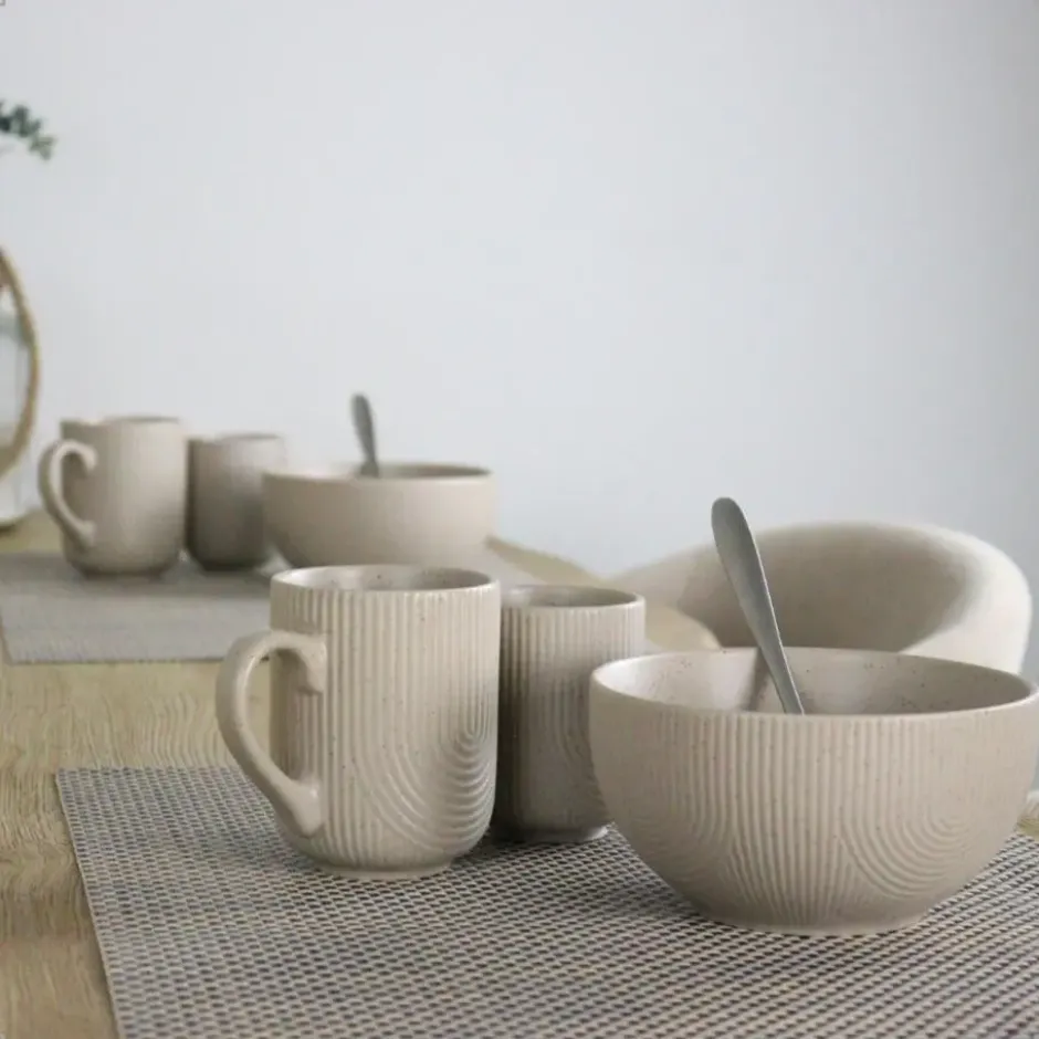 OTIX Soepkommen 12 Delig Teak - Beige