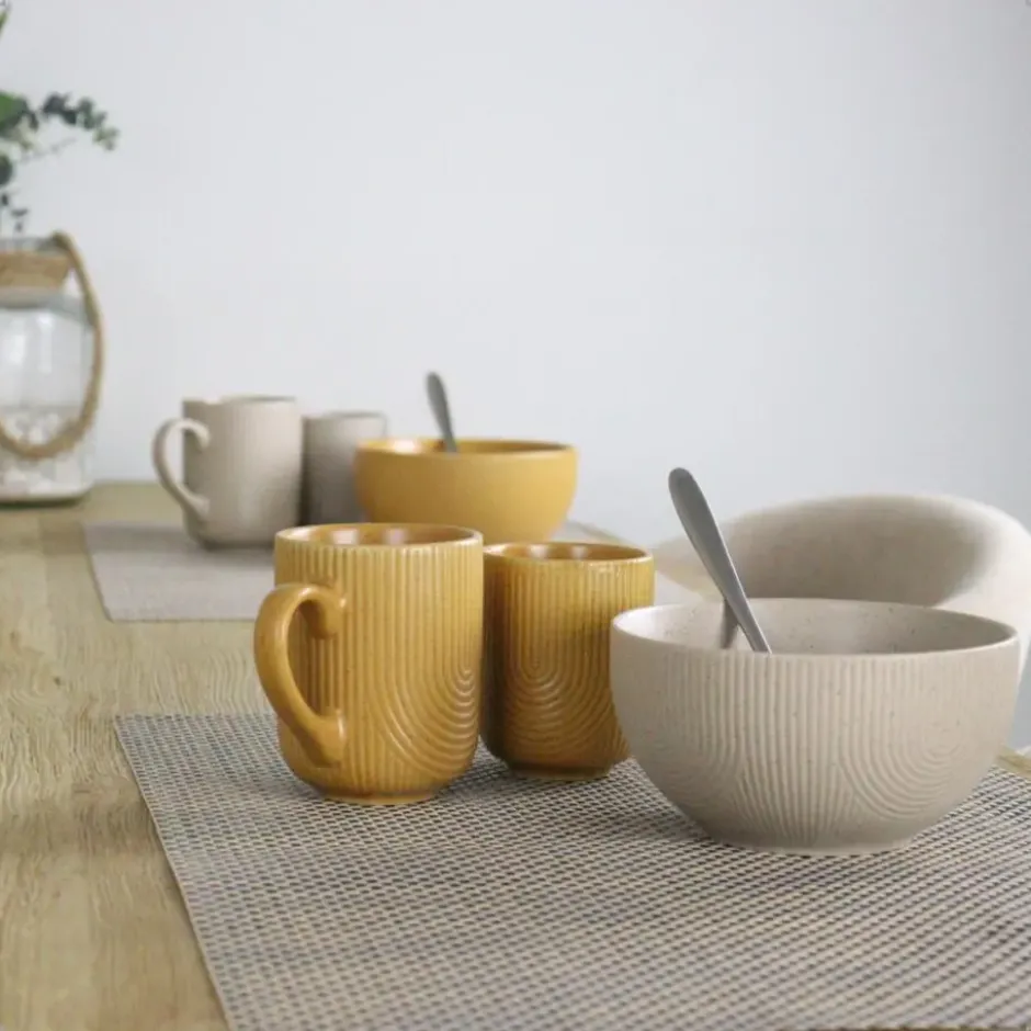 OTIX Soepkommen 12 Delig Teak - Beige