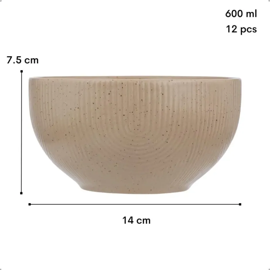 OTIX Soepkommen 12 Delig Teak - Beige