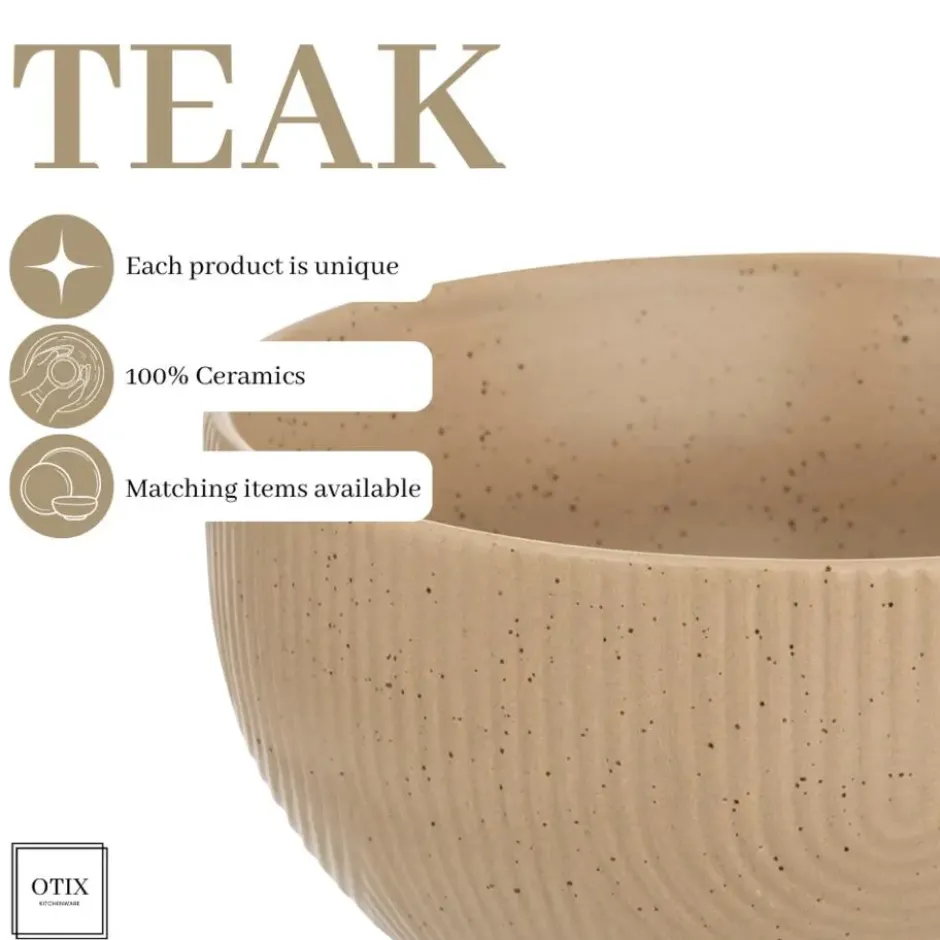 OTIX Soepkommen 12 Delig Teak - Beige