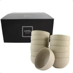 OTIX Soepkommen 12 Delig Teak - Beige