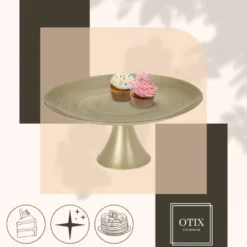 OTIX Taartplateau met Voet Goud 28cm