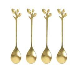 OTIX Theelepeltjes Goud Bladeren Koffielepeltjes 4 stuks LEAF