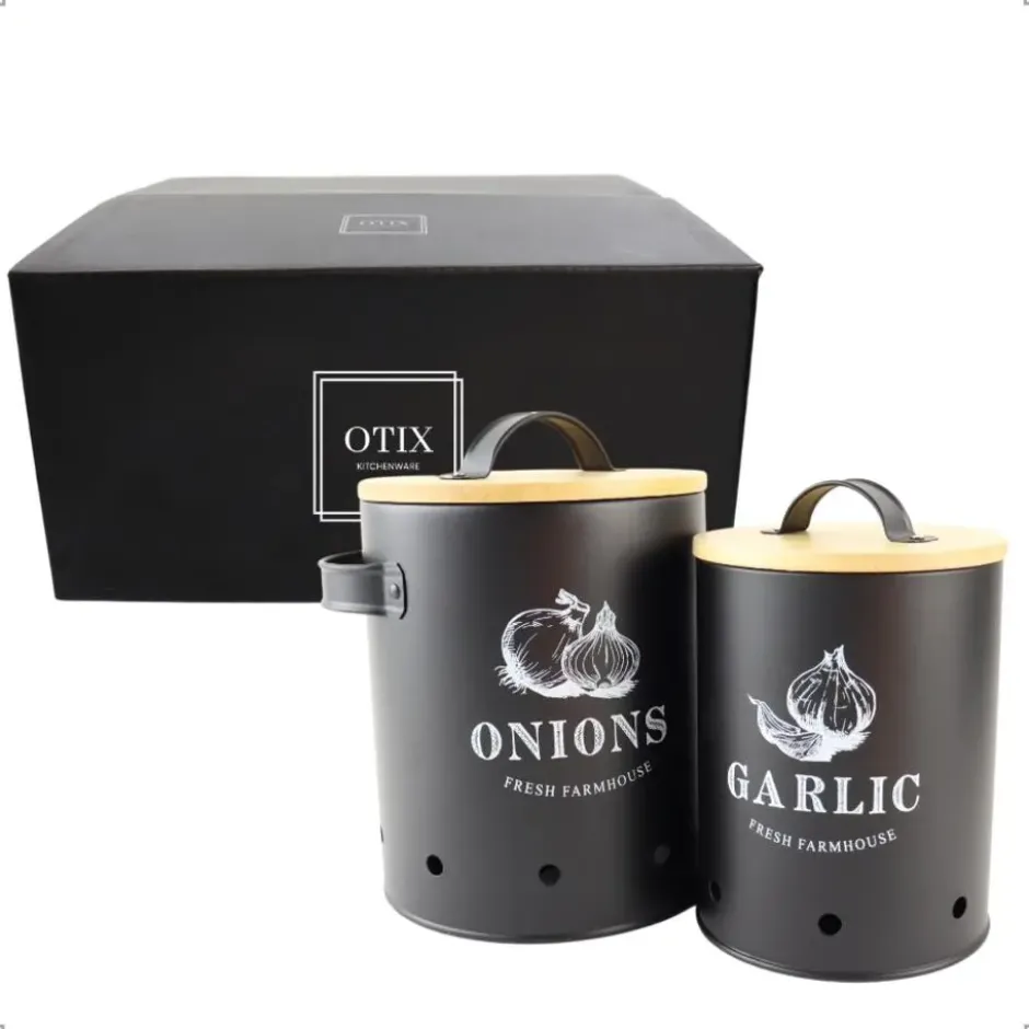 OTIX Voorraadpotten 2 Stuks Aries - Zwart