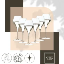 OTIX Wijnglazen 6 Delig Topaz - Transparant