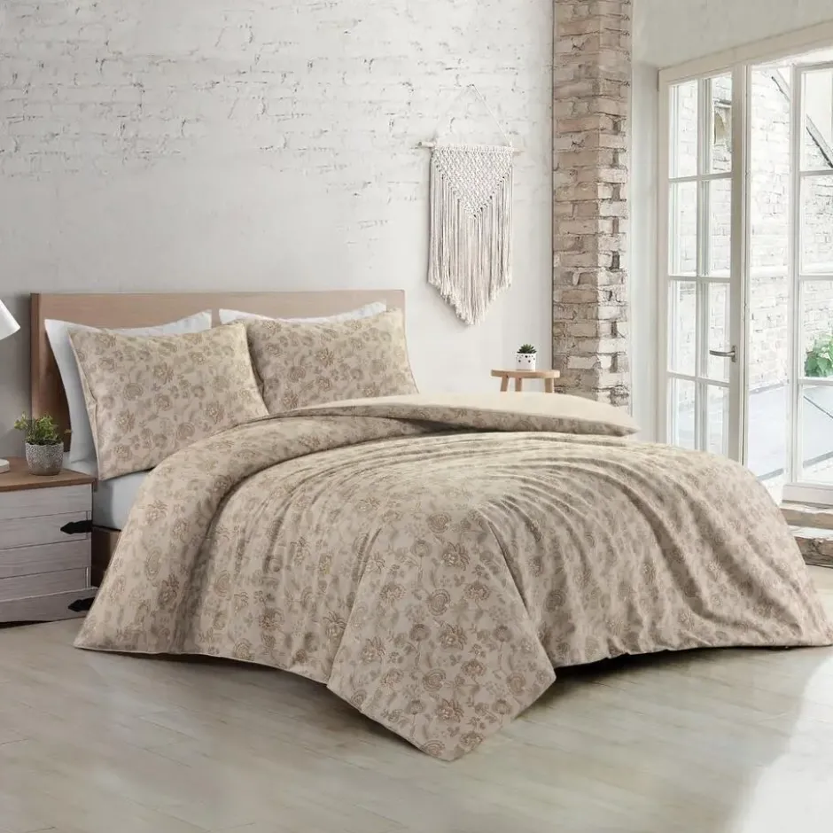 Papillon dekbedovertrek Freya - 140x200/220 - Beige