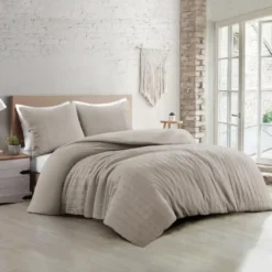 Papillon Deluxe+ Hudson Dekbedovertrek - Eenpersoons - 140x200/220 - Zand