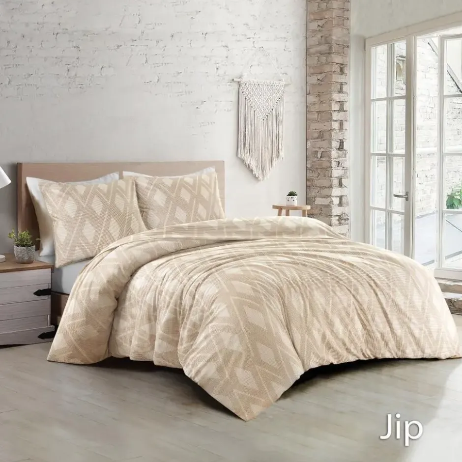 Papillon Jip Dekbedovertrek - Tweepersoons - 200x200/220 cm - Beige
