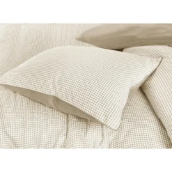 Papillon Joep Dekbedovertrek - Eenpersoons - 140x200/220 cm – Zand