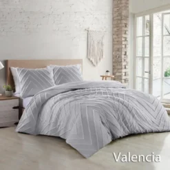 Papillon Valencia Dekbedovertrek - Lits-jumeaux - 240x200/220 cm - Grijs