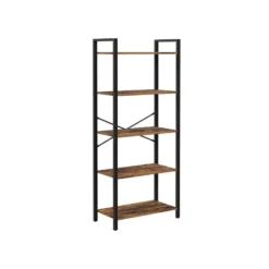 Para Home Boekenkast met stalen frame bruin en zwart