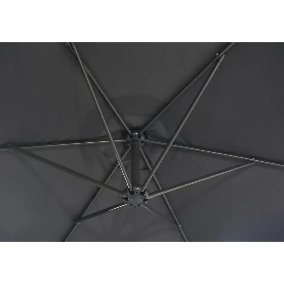 Parasol - duurzame Zweefparasol Ø300 cm – Kantelbaar - 3 meter doorsnede - Grijs