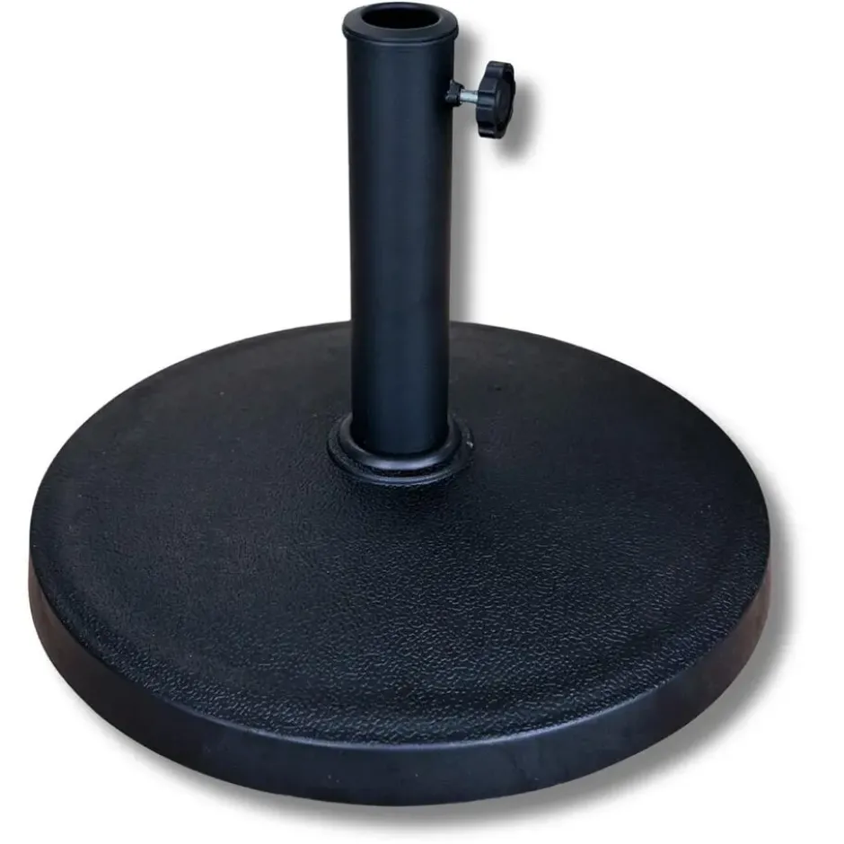 Parasolvoet rond - massief beton - 19kg