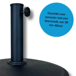 Parasolvoet rond - massief beton - 19kg