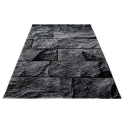 Parma Design Vloerkleed Zwart / Grijs Laagpolig - 200x290 CM
