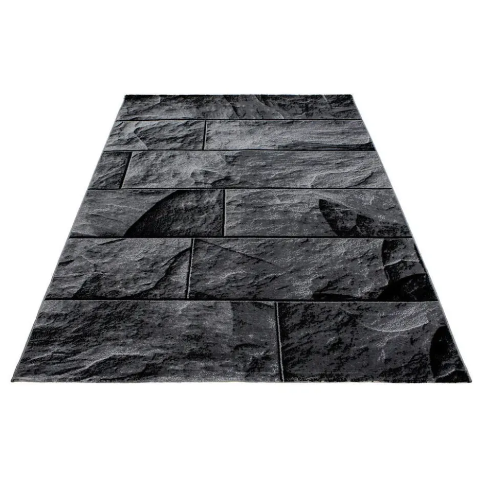 Parma Design Vloerkleed Zwart / Grijs Laagpolig - 200x290 CM