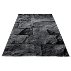 Parma Design Vloerkleed Zwart / Grijs Laagpolig - 200x290 CM