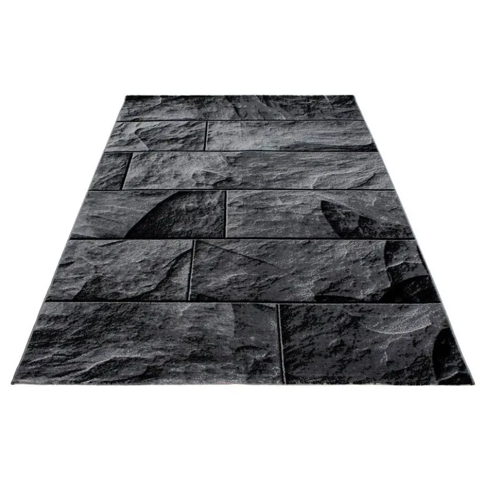 Parma Design Vloerkleed Zwart / Grijs Laagpolig - 200x290 CM