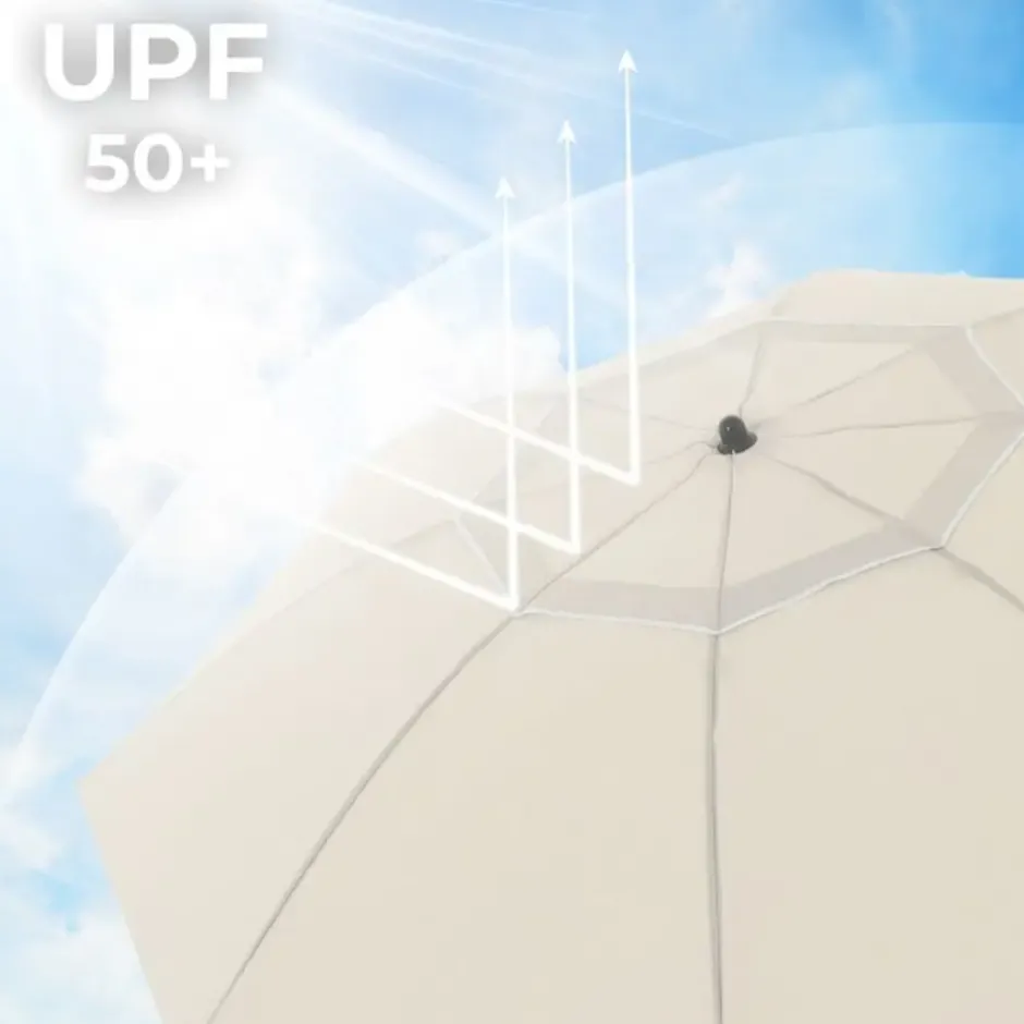 Parya Garden - Strandparasol, Ø 160 cm - Grijs