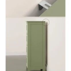 Parya Home Badkamerkast, badkamerkast, zijkast met 4 laden