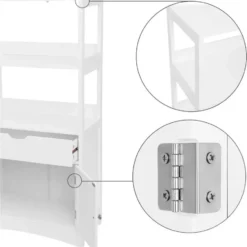 Parya Home - Badkamerkast - 2 Planken - 1 Lade - 2 Deuren