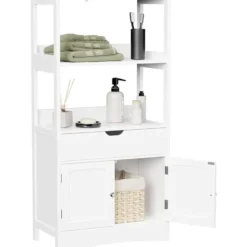 Parya Home - Badkamerkast - 2 Planken - 1 Lade - 2 Deuren