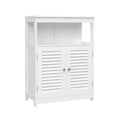 Parya Home - Badkamerkast - Vrijstaande Kast - 2 Deuren - Hout - Wit