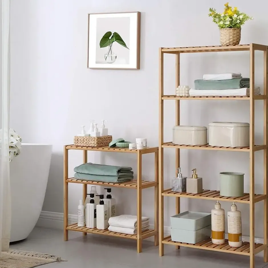Parya Home - Bamboe Badkamerrek - Opbergrek 3-etage's - Naturel