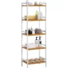 Parya Home - Bamboe Badkamerrek - Rek 5-etage's - Naturel - Wit