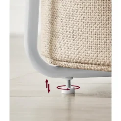 Parya Home Bijzettafel, ronde bijzettafel met stoffen mand
