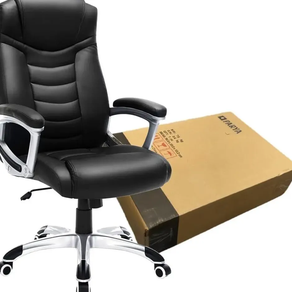Parya Home - Ergonomische Bureaustoel - Kunststof - Zwart