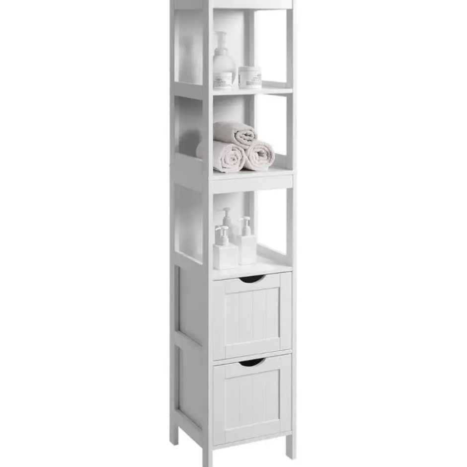 Parya Home - Hoge Badkamerkast - Hout - Wit