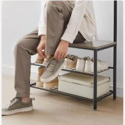 Parya Home 3-in-1 Kapstok met Schoenenrek – Entreekast met bankje