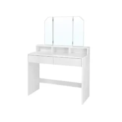 Parya Home Kaptafel, kaptafel met opklapbare spiegel en 2 laden