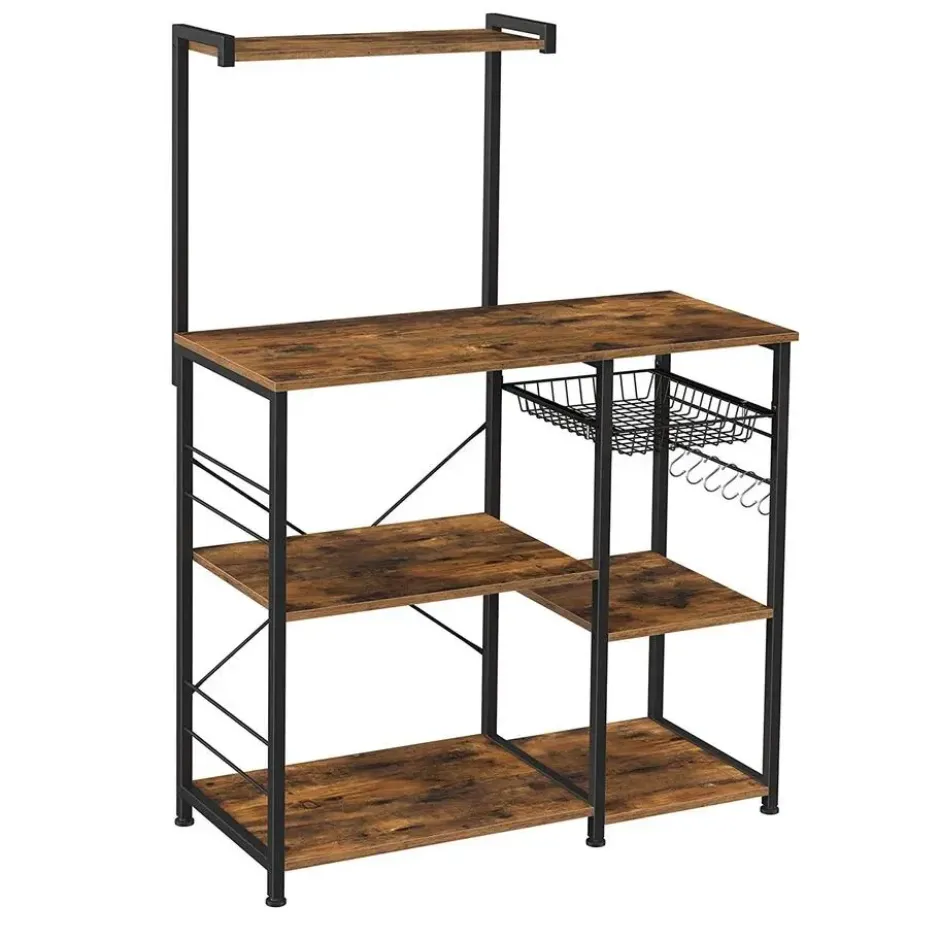 Parya Home - Keukenkast - Keukenrek - Industrieel - Hout - Bruin