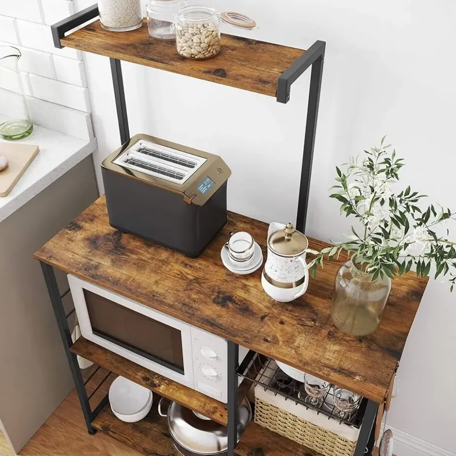 Parya Home - Keukenkast - Keukenrek - Industrieel - Hout - Bruin