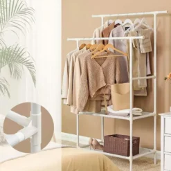 Parya Home - Kledingrek - Belastbaar tot 70 kg - wit