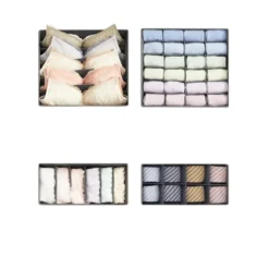 Parya Home Opbergdozen Lade-organizer set van 8 grijs
