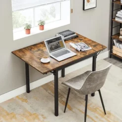 Parya Home Opvouwbare eettafel Vintage Bruin/Zwart