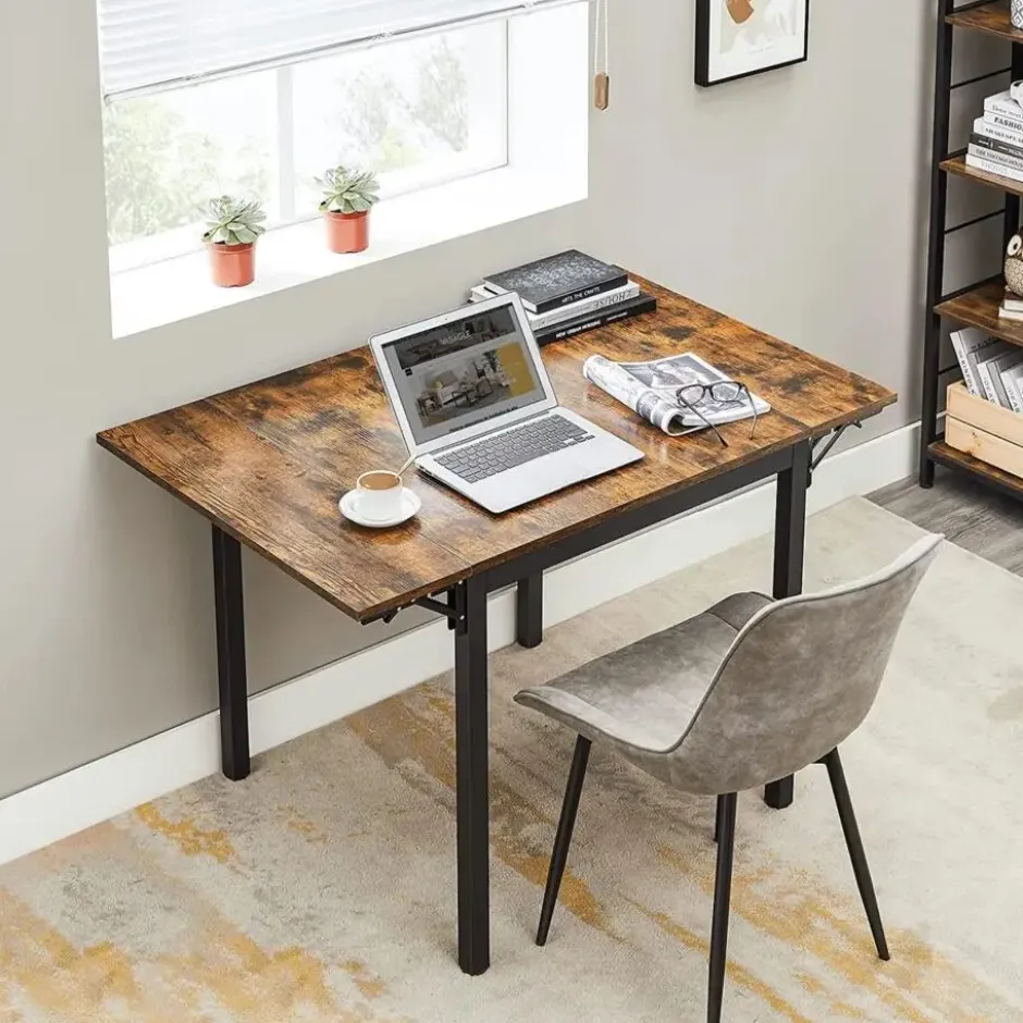 Parya Home Opvouwbare eettafel Vintage Bruin/Zwart