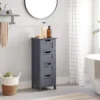 Parya Home - Smalle Ladekast - 4 Lades - Hout - Grijs