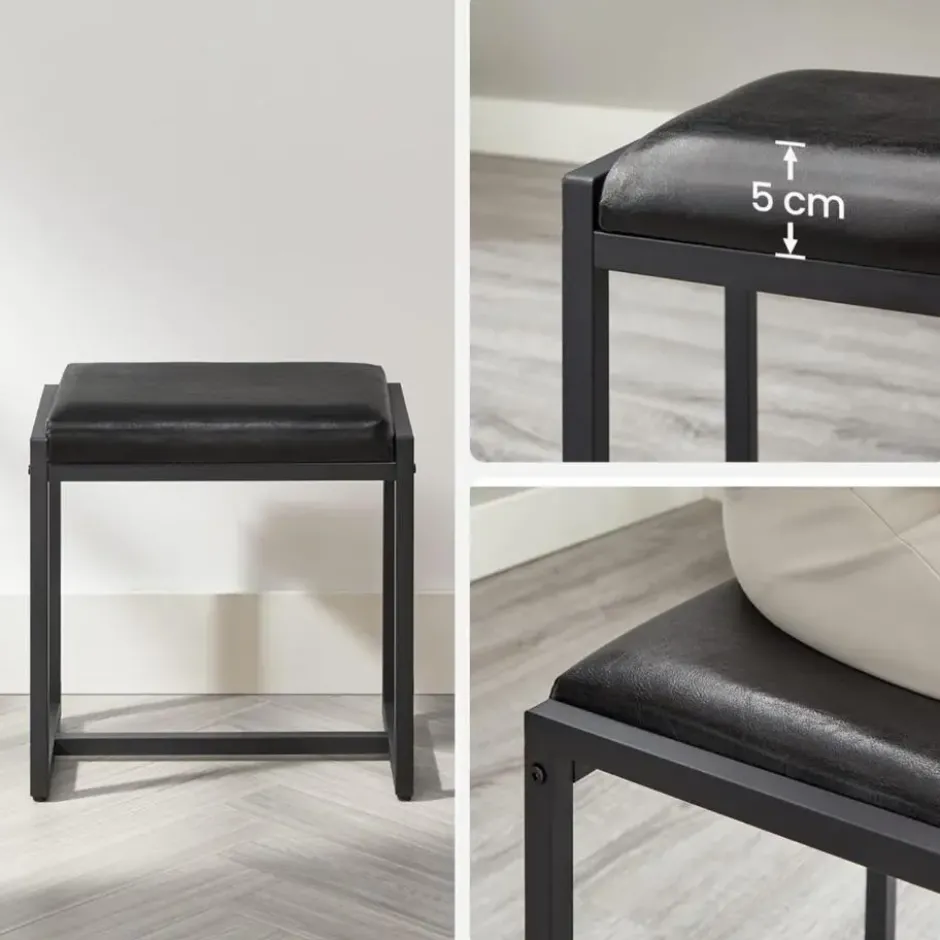 Parya Home Vintage Kaptafel met 3-delige met klapspiegel