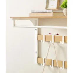 Parya Home Wandkapstok met Opbergruimte – Halorganizer