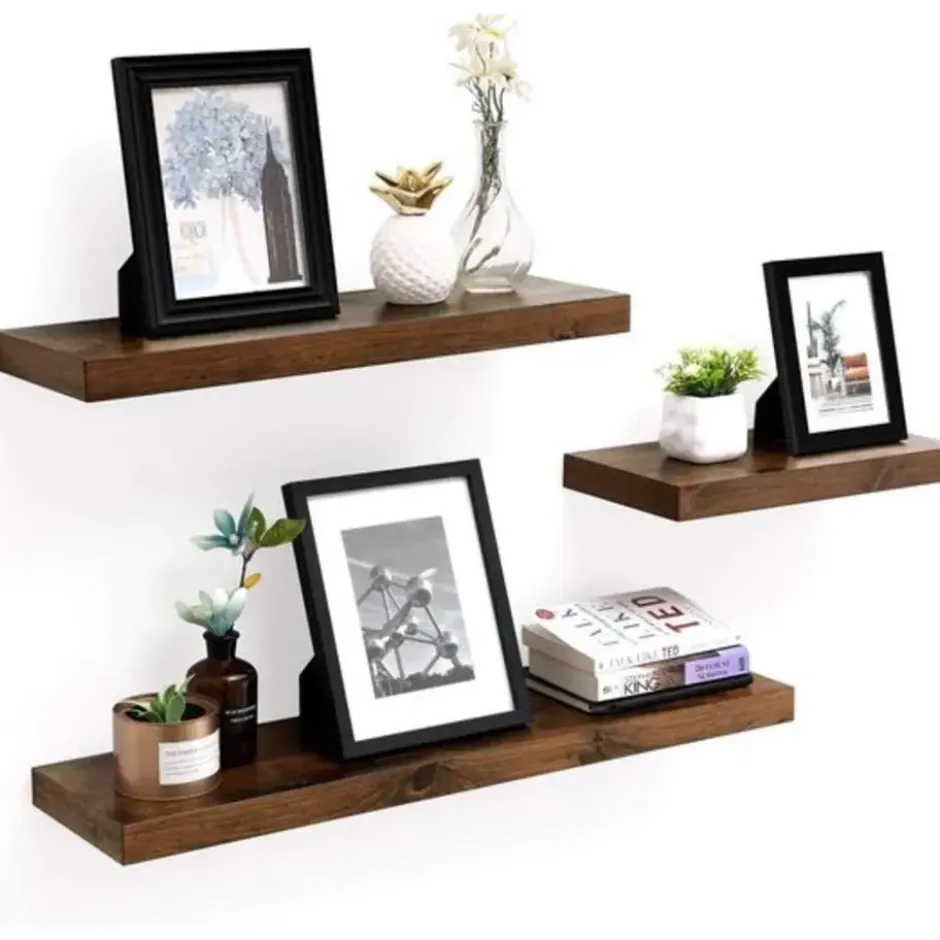 Parya Home Wandplank, zwevende plank, vintage bruin