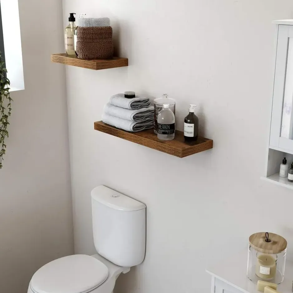 Parya Home Wandplank, zwevende plank, vintage bruin