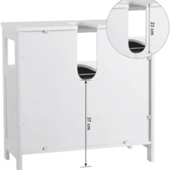 Parya Home - Wastafelonderkast -Badkamerkast - 2 Deuren - Wit